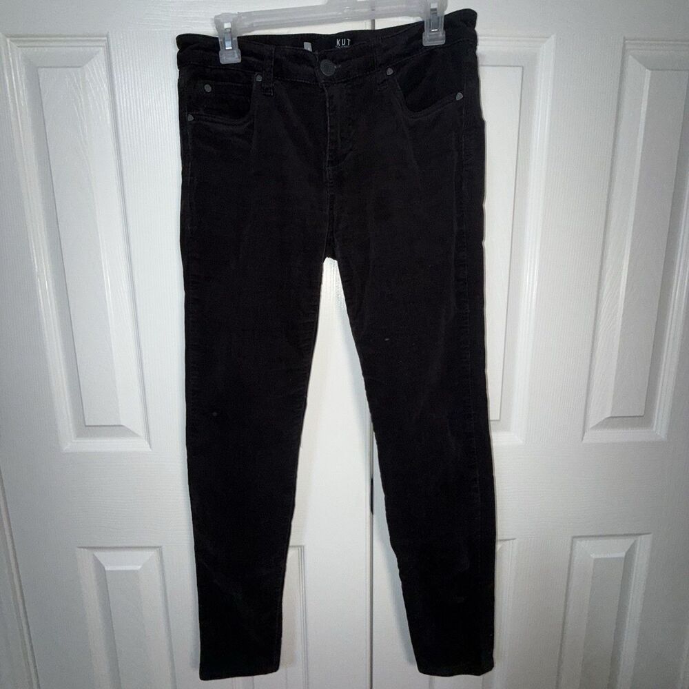 Kut From The Kloth Womens  Jeans Size SZ 4 Diana Skinny Black Corduroy